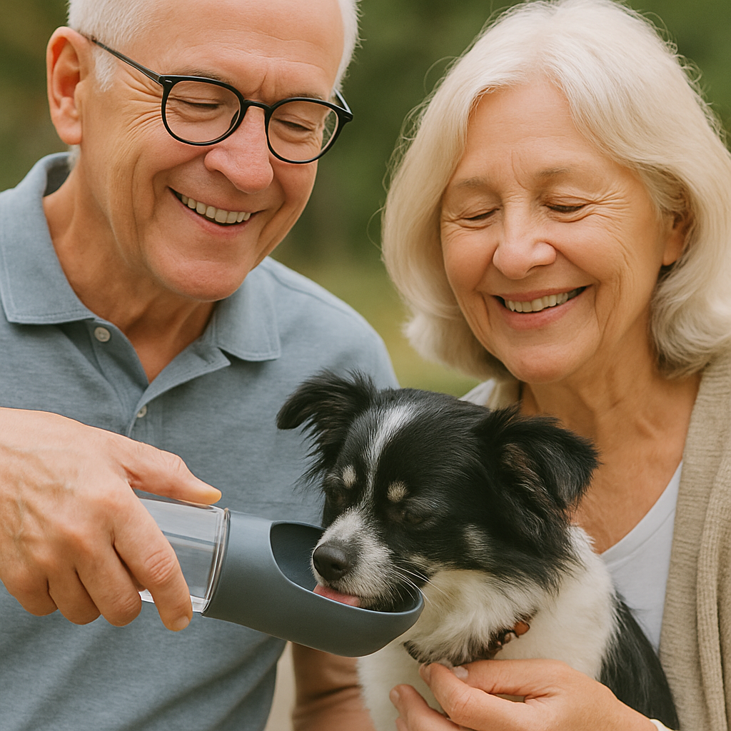 Outdoor Dog Water Bottle with Bowl – Perfect for Hiking & Travel 🐾